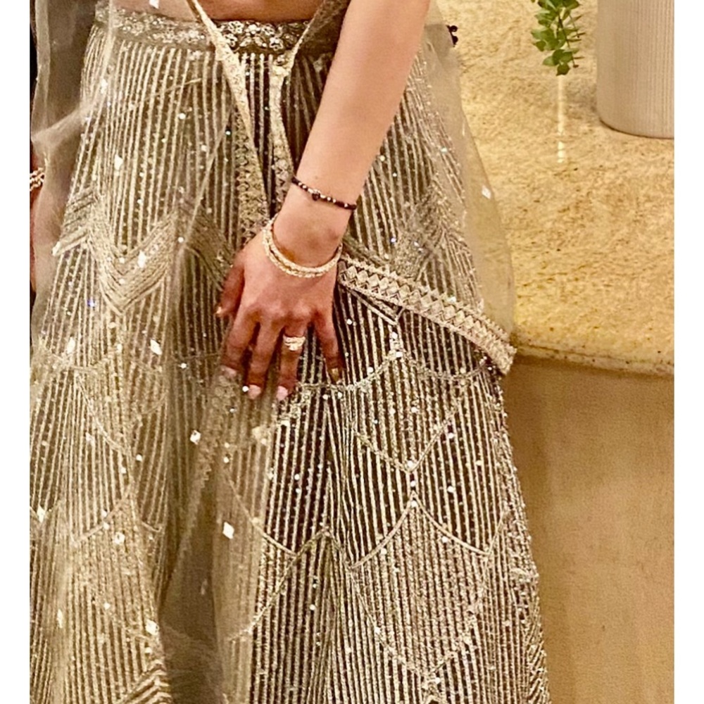 Stunning Silver Embellished Wedding Dress